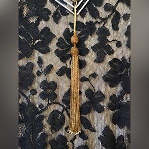 Golden beaded tassel
